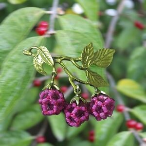 Elegant Purple Berry Brooch